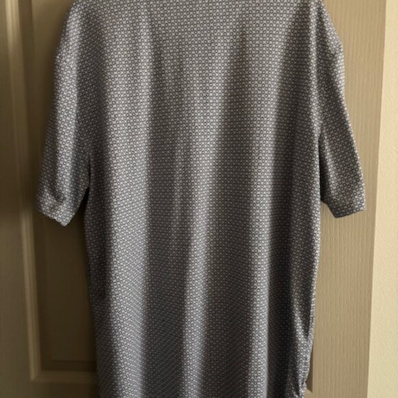 Kenneth Cole Men's XXL Polo Golf Blue/White Abstract Pattern Poly/Spandex - Picture 5 of 8